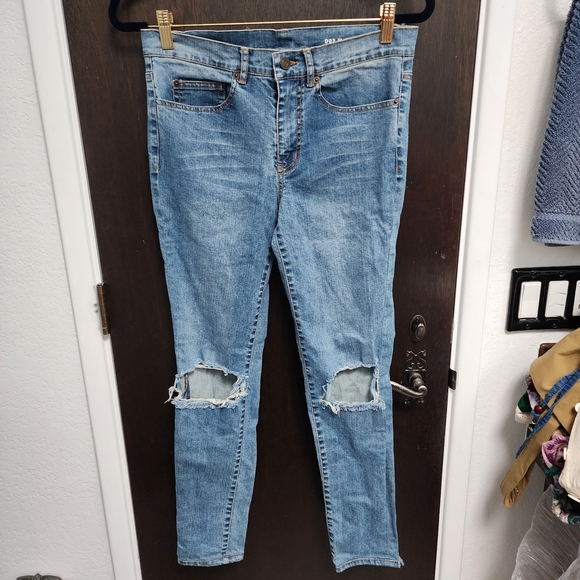 Saint Laurent Paris Jeans Men’s 29 Blue Washed Denim Distressed D02 M/SK-LW